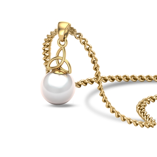 Melanie Pearl Gold Pendant